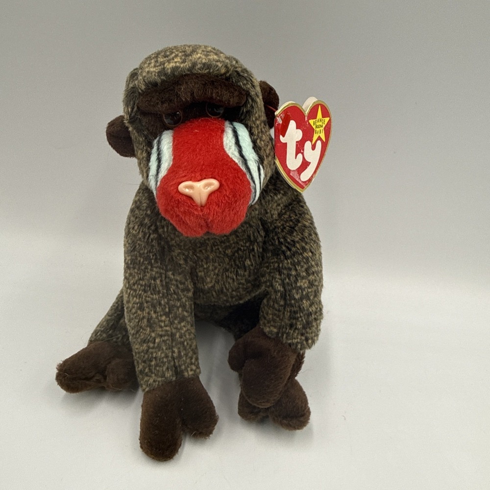 Ty Beanie Baby Original Retired Cheeks Baboon 1999 Vintage